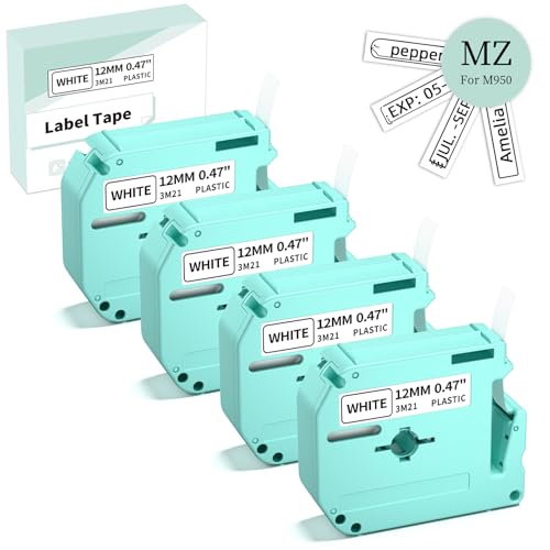 Ruban Ptouch laminé blanc 12mm pour étiquetage net et durable Brother M95
