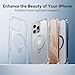 CASEKOO 360 Spin Max Magnetic Titanium Stand for iPhone 16 Pro Case [Fit with Magsafe][16FT Military Protection] [No-Yellow Crystal Clear] Slim Frame Titanium Alloy Sturdy Stand 6.3'', Clear