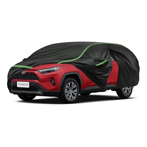 YIONCIO Car Cover fits Toyota RAV4 2013-2025, SUV Size, 6 Layers Waterproof All Weather Protection, Sun UV Rain Snow Resistant with Windproof Straps & Reflective Design