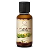 Ätherisches Zitronengrasöl 50 ml - Cymbopogon Flexuosus - Reines Ätherisches Zitronengras Öl...