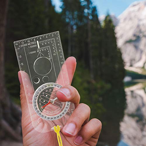 NUOBESTY 3 peças de bússola para orientação, trilhas, bússola, para uso ao ar livre, mochilão, bússo