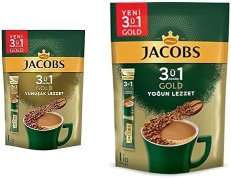 Jacobs 3'ü 1 Arada Yumuşak Lezzet x 2 + Yoğun Lezzet x 2