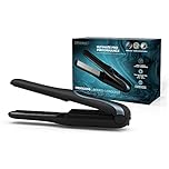 REVAMP Progloss Liberate Shine Cordless Straightener, Ceramic Compact Straightener with Lithium-Ion Technology for Frizz-Free Hairstyles, Infused with Smooth Keratin, Argan and Coconut Oils, Black