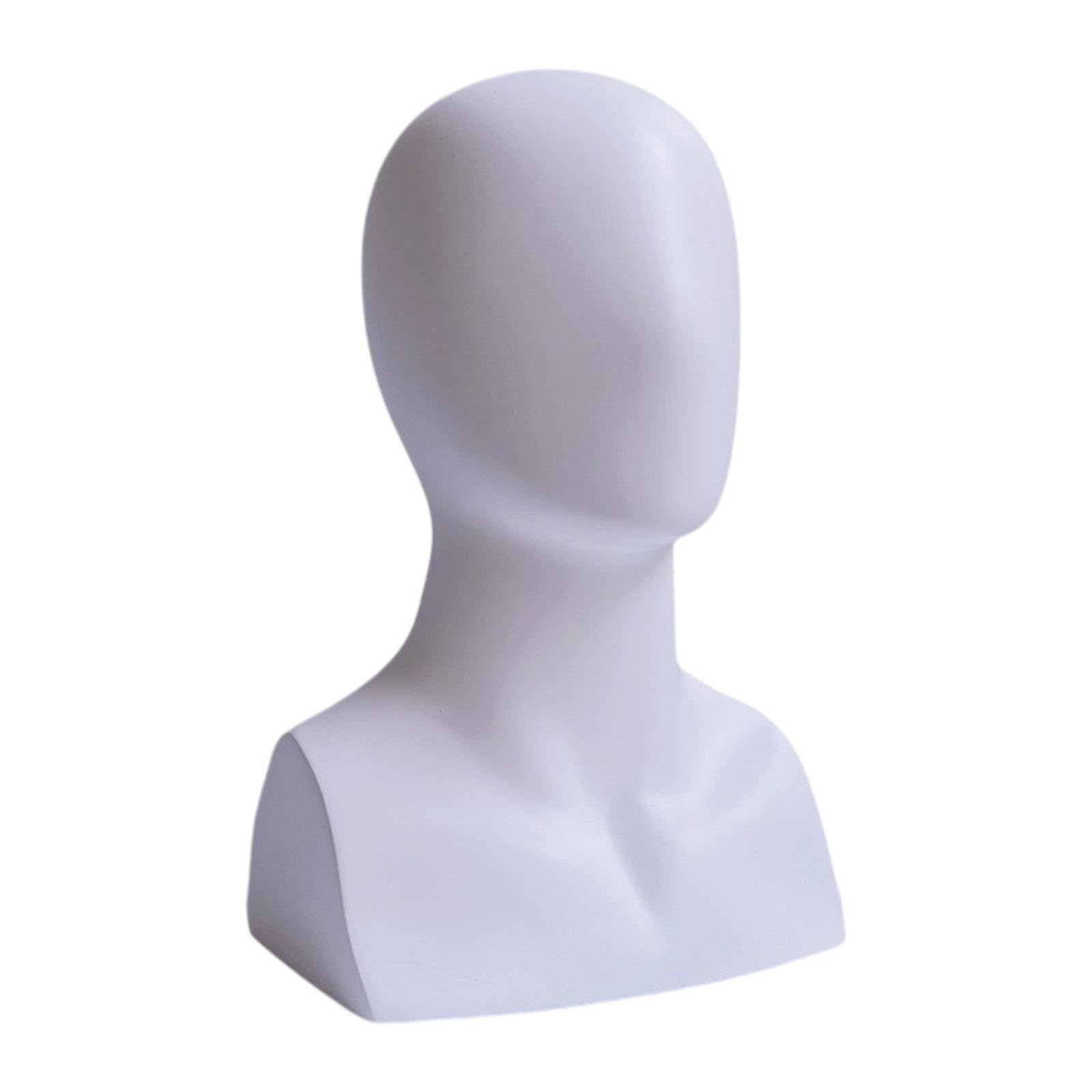 Cabeza de maniquí con hombros para exhibir pelucas, bufandas, collares y accesorios en hogares. Circunferencia de la cabeza: 52 cm. de maniquí multiusos. Principiante
