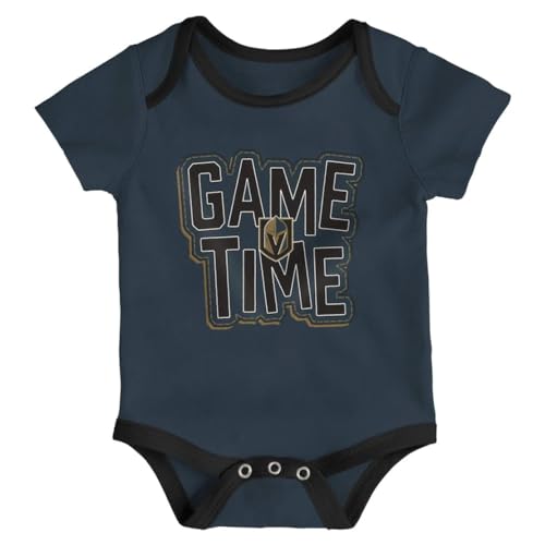 VF Vegas Golden Knights Game Time One Piece Creeper Bodysuit - Charcoal (Charcoal, 3-6 Months)