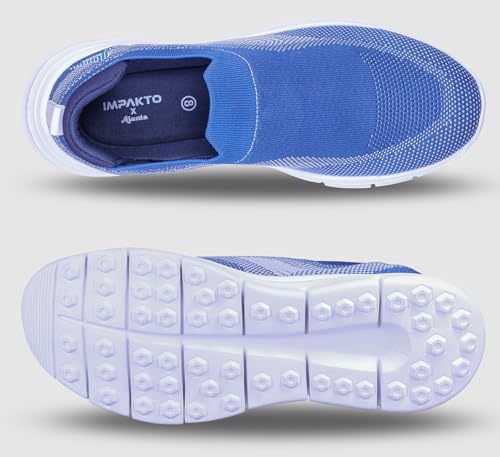 Image of Impakto FlexiSock Men's Walking Shoes | Lightweight & Breathable Casual Shoes | Slip-in Fit System for Hassle-Free Wear | Padded Insole | Anti-Skid EVA Outsole | Perfect for Casual Outfit