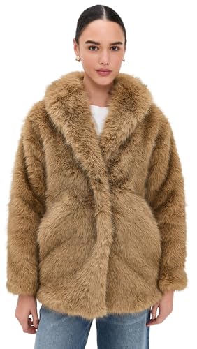 Z SUPPLY Women's Logan Faux Fur Coat, Mink, XS at Amazon Women's