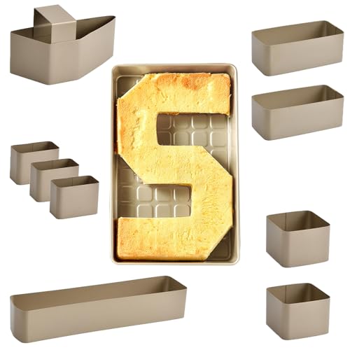 YushengTai Zahlen und Buchstaben Backform, 10-teiliges Set Backform Zahlen Groß, Verstellbare Antihaft Kuchenform, DIY Backen Formen Set, Buchstaben Zahlen Kuchenform für Party Geburtstag Hochzeit YushengTai Zahlen und Buchstaben Backform, 10-teiliges Set Backform Zahlen Groß, Verstellbare Antihaft Kuchenform, DIY Backen Formen Set, Buchstaben Zahlen Kuchenform für Party Geburtstag Hochzeit