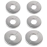 Heizung Rosette Set -- Das Set enthält 6 Stück dekorative Abdeckungen aus Edelstahl, 4 Größen, 1 von 71 mm, 1 von 51 mm, 2 von 34 mm, 2 von 23 mm, Außendurchmesser von140mm, 140 mm, 65 mm und 65 mm. Die Dicke beträgt 5 mm. Sie können die gewünschte Größe nach Ihren Bedürfnissen auswählen.