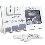 Wonders Ladiess - Baby Sonogram Picture Frame – Ultrasound Photo Frame with Countdown Weeks & Due Date – Pregnancy Announcement Gift for Expecting Parents, First Time Mom & Grandparents – Baby Shower Keepsake Decor