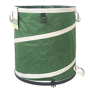 46 Gallon Collapsible Trash Can (22×28 in) Hard-Shell Bottom Yard Garden Bag for Yard Waste Bag,Debris Bag,Pop-Up Recycling Bin,Camping Waste Bin,Laundry Hamper,Lawn Grass,Weeds Bag,Leaf Bag 4 Handles