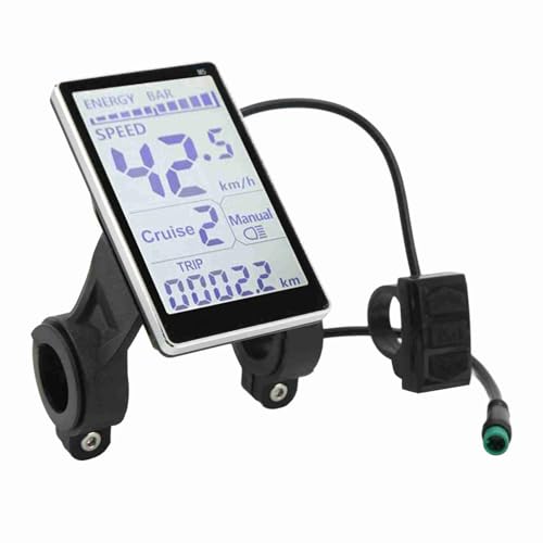 LCD Display, 24V 36V 48V 60V 5 Pin Universal E Scooter M5 LCD Panel Screen for 31.8 22.2mm Handlebar Electric Bikes, Replacement Electric LCD Display Meter