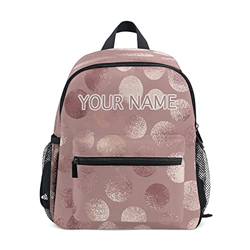 Custom Polka Dots Preschool Backpack, Personalized Backpack with Name Customization Toddler School Backpack