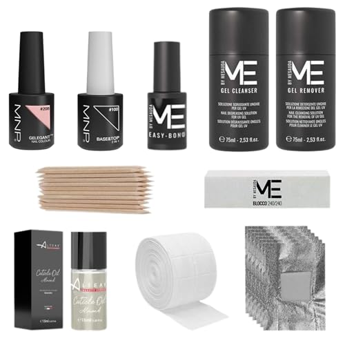 MesaudaME kit Semipermanente Unghie Gel Polish Senza TPO - Kit Smalto Semipermanente Unghie + Smalto Gelegant Nude - OMAGGIO ALTÉAX Olio Cuticole + Accessori ed Istruzioni