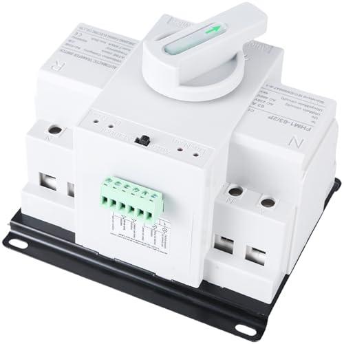X-Institute Interruptores Cambio Manual 63A 220V 2 Potencia para Protección Circuito Gestión Circuito Estable Interruptores Funcionamiento Simple
