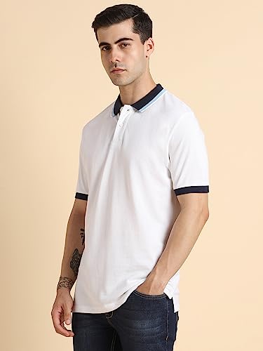 Image of Dennis Lingo Men's Solid Polo Regular Fit T-Shirt (Cotton Polo)