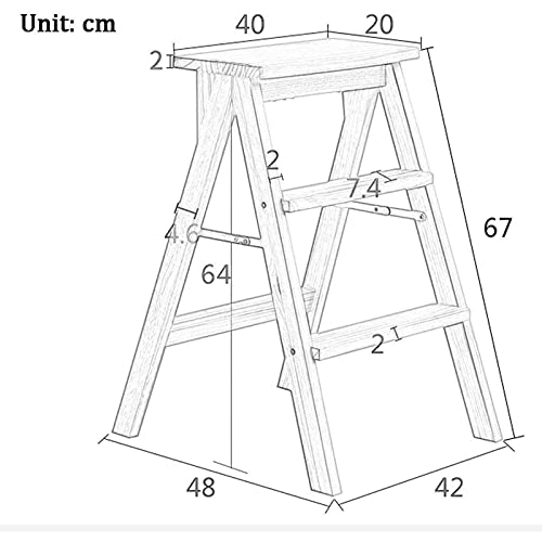 Taburete de biblioteca para el hogar transformable en silla portátil 5