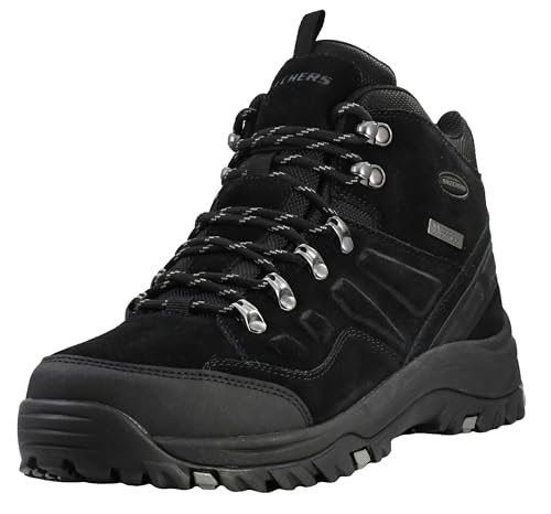 Skechers Men's Relment-Pelmo 64869 Lace Up Waterproof Boot, Black, 10
