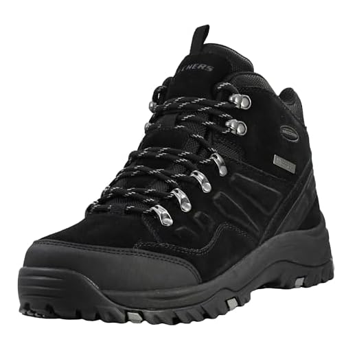 Skechers Herren Relment Pelmo Wanderstiefel, Schwarz, 42.5 EU