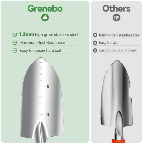 Grenebo Heavy Duty Gardening Tools with Handbag, Gardening Gifts for Women - 2