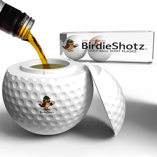 BirdieShotz Golf Ball Flask 3-Pack | Realistic Golf Ball Shot