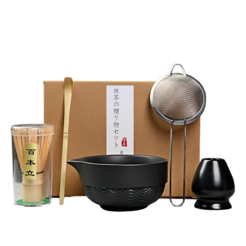 Angoda抹茶5点セット 茶道具セット 大容量 簡単 抹茶碗 茶筅 茶杓 茶こし 茶筅立て 初心者向け 敬老の日 父の日 母の日 クリスマス プレゼント ギフト (27)