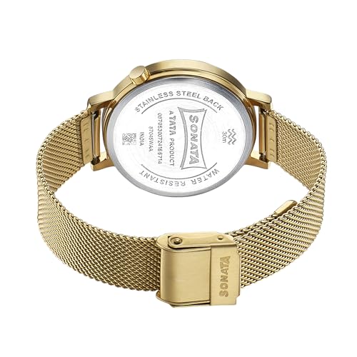 Image of Sonata Elegent Essentials Quartz Analog White Dial Stainless Steel Strap Watch for Women