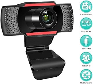 1080P HD Webcam with Microphone, Streaming Computer Web Camera for USB Laptop/Desktop/TV, USB