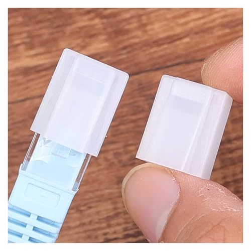 Cubiertas antipolvo para cable RJ45 protector de red Cat6 blanco contra suciedad 6