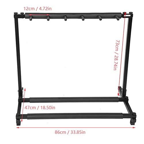 Support multi-guitare pliable antichoc pour éviter les chutes de vos 5 instruments