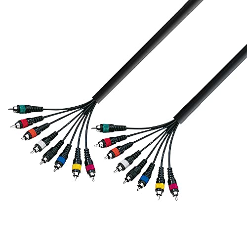 Adam Hall Cables 3 STAR L8 CC 0300 - Câble Multipaire 8 x RCA mâle vers 8 x RCA mâle 3 m