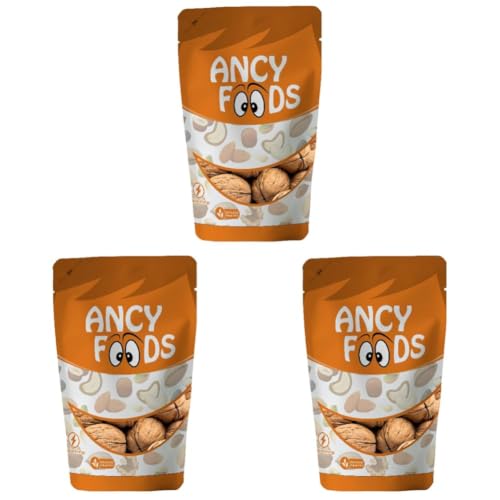 Image of Ancy Kashmiri Sabut Akhrot 500 Grams (250 Grams X 2) - Inshell Walnut Dry Fruit | Rich in Proteins and Antioxidants - Supports Brain Health , Enhances Memory, Boosts Mood, Supports Heart Function, Improves Skin Texture - Delicious & Crunchy Walnuts | High Quality Raw Akhrot | Whole Hard Shell Walnut