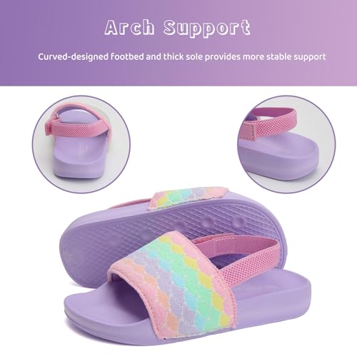 Image of WateLves Toddler Boys Girls Slides Sandals for Swim Beach Kids Water Shoes Casual Summer Slippers