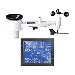 ECOWITT WS2320 Wi-Fi Weather Station, Wireless Outdoor Solar Powered 7-in-1 Weather Sensor and LCD Console Display, PC Software Operation, E-Mail Alert, 915 MHz