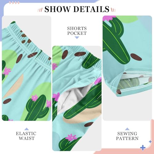 J JOYSAY Flowering Cactus Plant Pajamas Pants Soft Long Pajama Bottoms Lounge Sleep Pants Size S-XL4