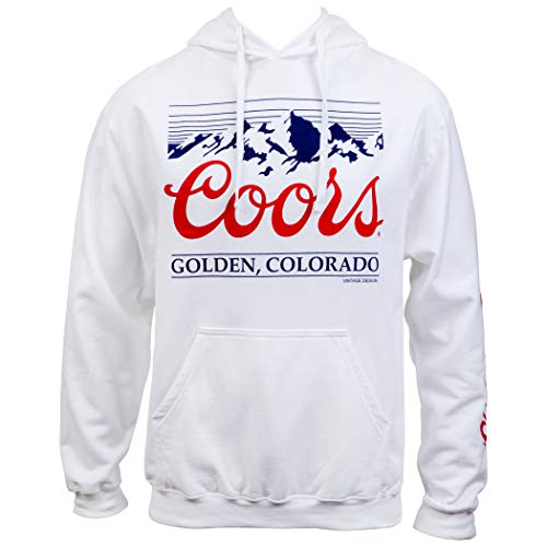 Coors Golden Colorado Mountain Logo and Sleeve Print Hoodie (as1, alpha, l, regular, regular, Large)