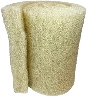 Aquatic Experts Cream COARSE Pond Filter Pad - 2 inch Thick - Bulk Roll Water Garden Filter Pond Media - Made in USA (12