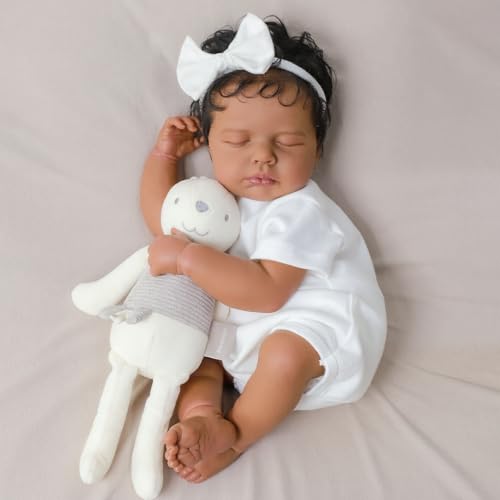Muñeca Reborn Bebé Africana Realista 20 Pulgadas miniatura 2