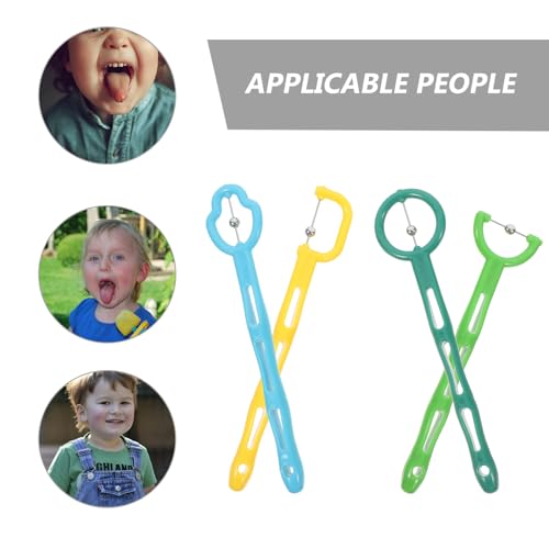 Image of DOITOOL Tongue Trainer Set 4 Pack Tongue Tip Exercise Tool for Kids Oral Muscle Training Tool for Speech Delay Autism Communication Devices Muscle Coordination
