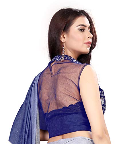 Sari prêt à porter bleu 3XL : fini le drapé complexe