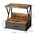 aboxoo Printer Stand for Desk with Storage Drawer, 2 Tier Desktop Or UnderDesk Shelf, Multi-Purpose Desk Organizer for Home Office, fit Fax Machine/3D Printer/Scanner, Rustic Brown