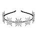 LALAFINA Snowflake Headband Christmas Snowflake Headwear Glitter Snowflake Hair Hoop Xmas Snowflake Headdress for Women Girls, Silver 1