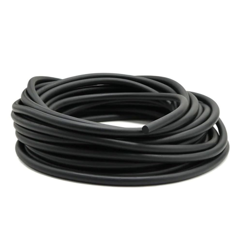 Gohapy One Color Round Sealing Cord Nbr Sealing O-Ring Rubber Cord, Solid Black Lightweight Nitrile Material Round Strip 1 Piece(1.5Mm*10M)