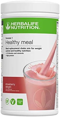 HERBALIFE FORMULA 1 STRAWBERRY NUTRITIONAL SHAKE MIX. HEALTHY MEAL FOR WEIGHTLOSS