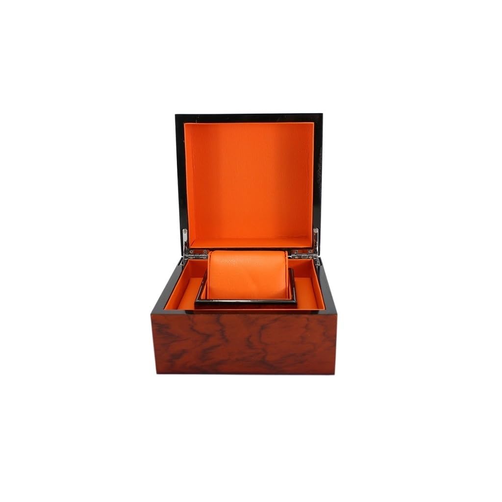 Boîte de bague en bois précieux et écrin montre à clapet haut de gamme