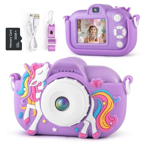 Camera for Kids Toys for Boys Age 3-8, Christmas Birthday Gifts for Children 3 4 5 6 7 8 Years Old, Toddler Toys Kids Digital Camera with 32G SD Card, 1080P Video Recording by NBKLS - Used condition - US$18.68