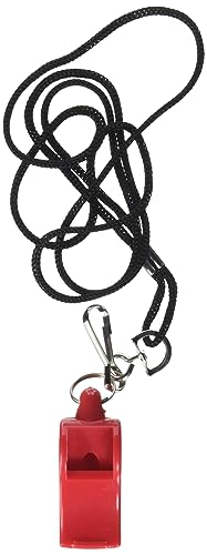 Crown Sporting Goods Ultra Loud High Pitch Red Plastic Whistle