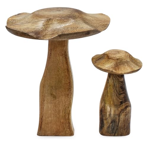 Spetebo Mangoholz Deko Pilz 3er Set Natur - 20 und 13 cm - Holz Waldpilz Dekofigur - Holzpilz Dekopilz Herbstdeko Figur Dekoration für Weihnachten Tischdeko Aufsteller Holzdeko Dekofigur Spetebo Mangoholz Deko Pilz 3er Set Natur - 20 und 13 cm - Holz Waldpilz Dekofigur - Holzpilz Dekopilz Herbstdeko Figur Dekoration für Weihnachten Tischdeko Aufsteller Holzdeko Dekofigur