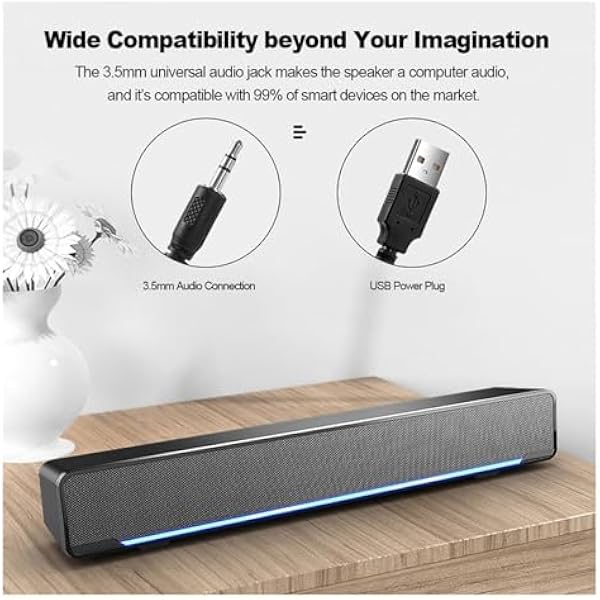 Проводная компьютерная колонка USB, стерео сабвуфер, мощный музыкальный плеер, басы, пространственный звук, аудиовход 3,5 мм для ПК, ноутбука, универсальное подключение