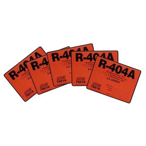 R404A / R404A HVAC/R Labels 79516 Color Coded